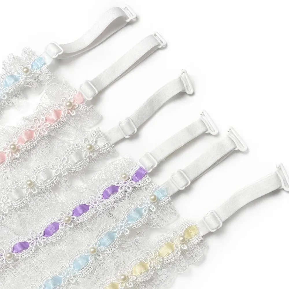 Fashion Adjustable Lace Bra Straps Sweet Flowers Removable Lace Lingerie Strap Anti-slip Elastic Bra Strap Dress