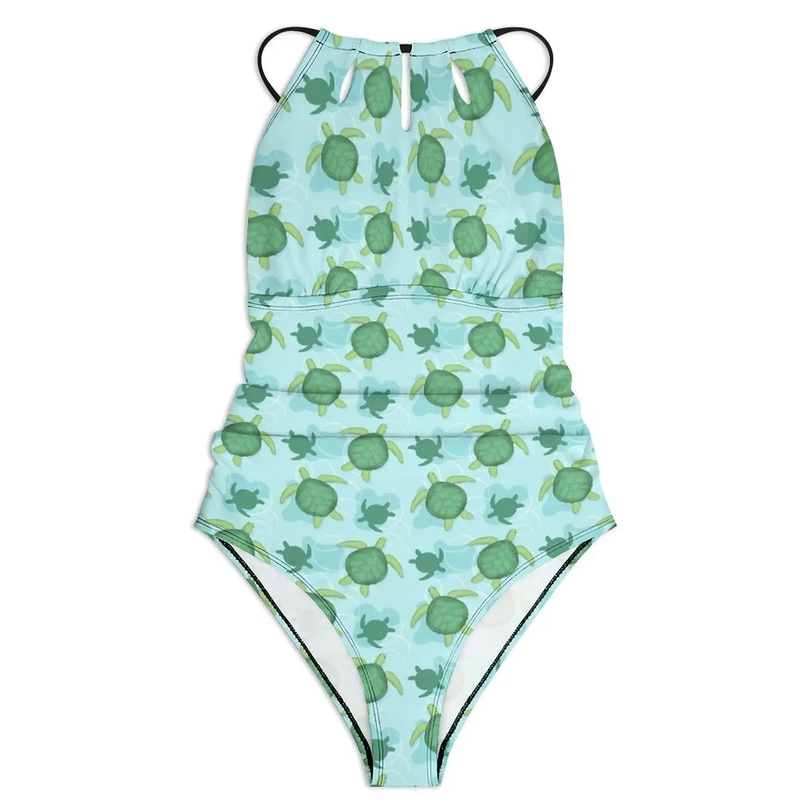 Aquatic Sea Turtle Swimsuit Cute Animal One Piece Swimwear Push Up Modern Monokini Sexy Beach Design Swimsuits