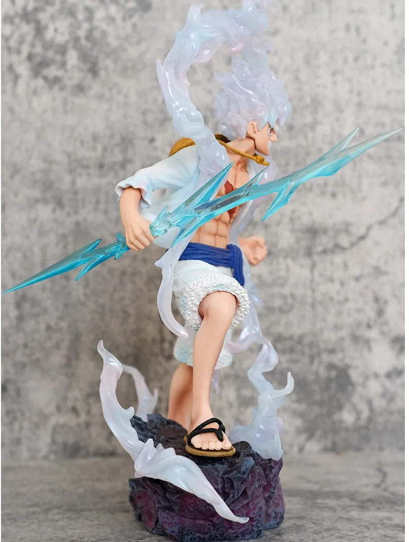 28CM una pieza LX Nika Luffy quinto engranaje relámpago Anime figuras de acción hechas a mano caja de escritorio decoración regalo ornamental