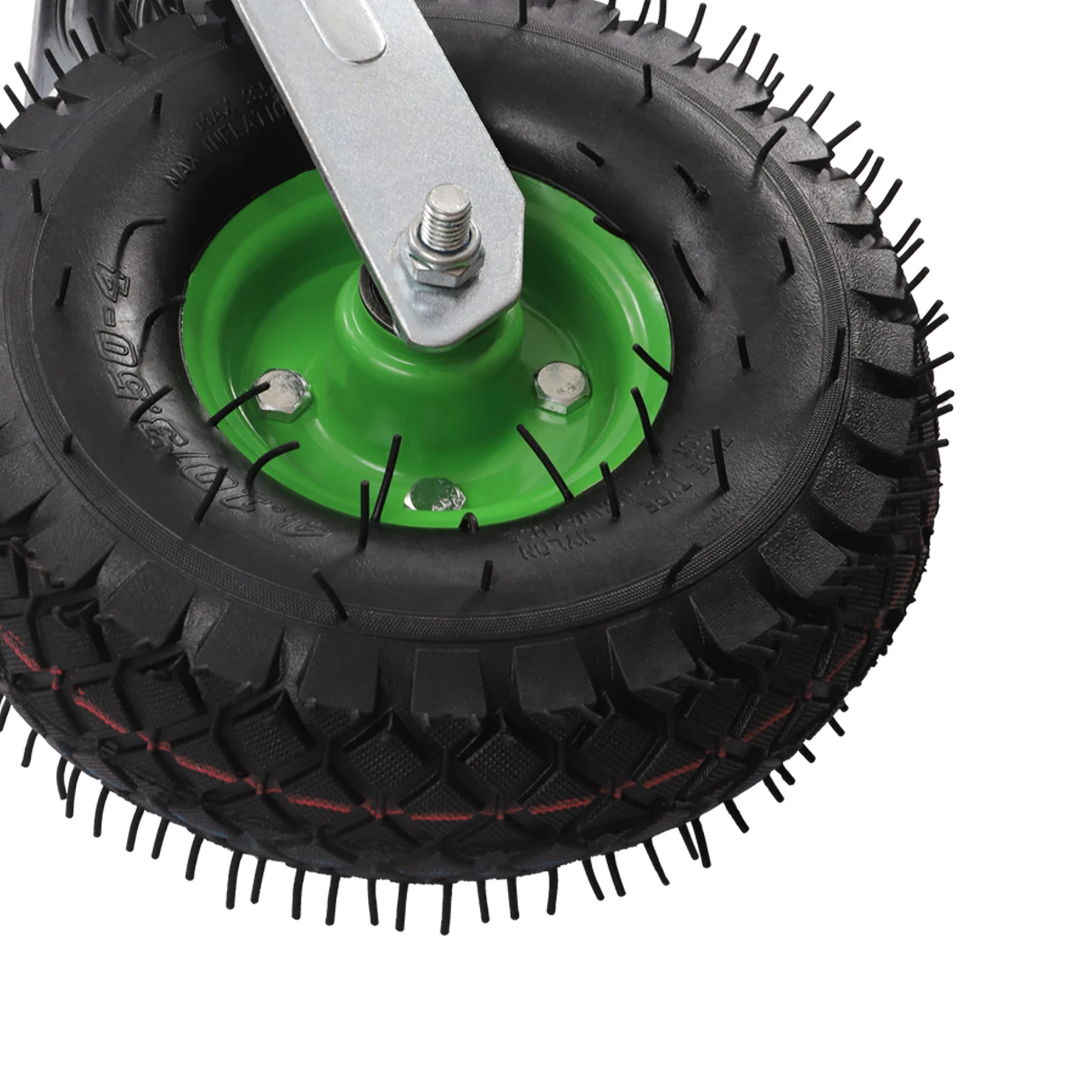 Set di 4 rotelle pneumatiche girevoli da 10", ruota in gomma per pneumatici con bullone per apparecchiature di trasporto, carico massimo 27,58 libbre