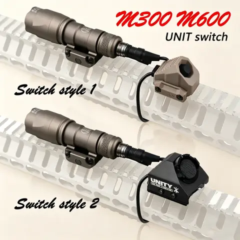 Tactical Airsoft UNITY Hot Button Pressure Remote Switch Surefire M600 M600B M300 Rifle Weapons Scout Flashlight AR15