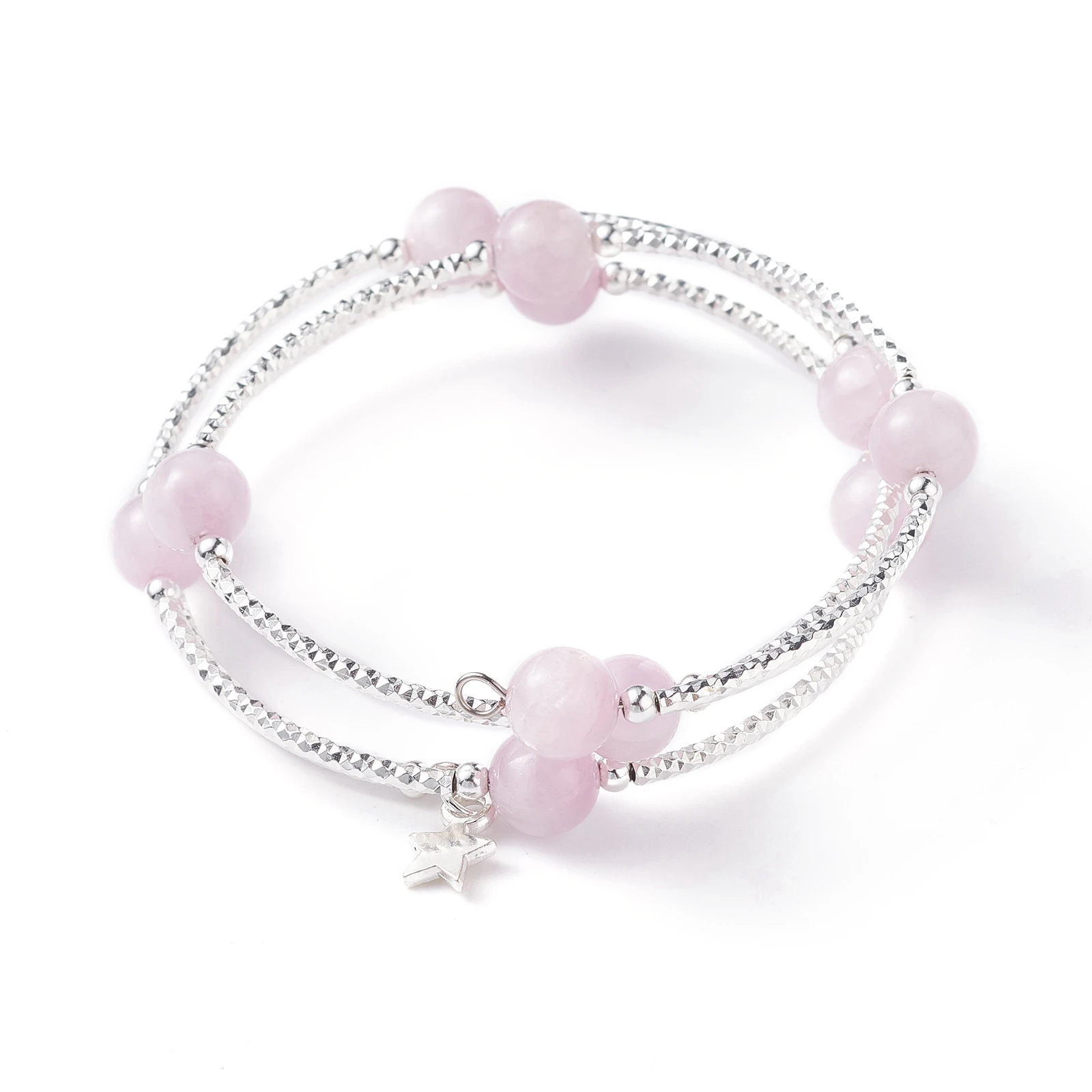 Kissitty 4 Stil Natürliche Gemischte Stein Runde Perlen Wrap Armbänder Für Frauen 3 Loops Mit Winzige Sterne Armbänder Schmuck Erkenntnisse geschenk