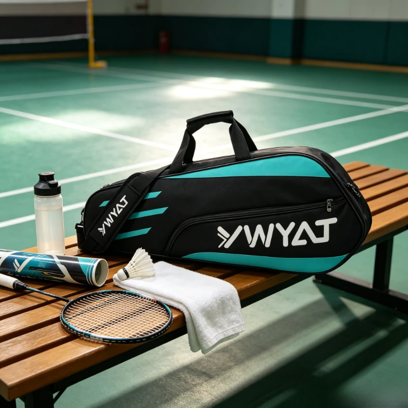 Unisex Student Badminton Shoulder Backpack Holds 3 Rackets, Thickened Waterproof Wear Resistant Sturdy Bag for Sports Outdoor