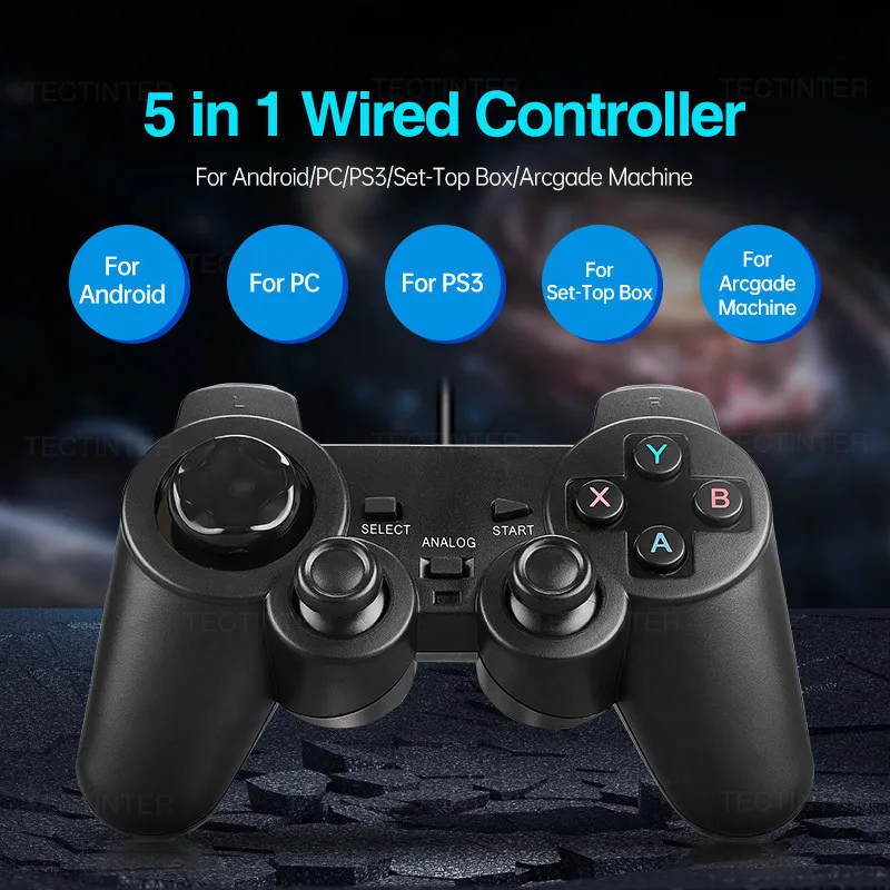 소니 플레이스테이션 3 용 USB 유선 컨트롤러, PS3 게임패드 조이패드 조이스틱 컨트롤, PC 게임 콘솔용 이중 진동 충격