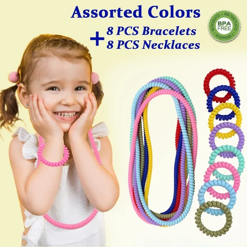 Stretchy Chew Necklace Bracelets Teething Bracelets Necklace for Boys and Girls with Autism Fidget Toy Reduce Biting and Anxiety