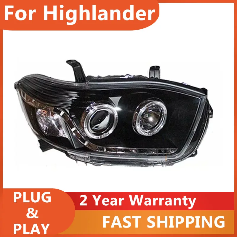 

KOWELL Car Styling For Toyota Highlander Headlights 2009-2011 Highlander Head Light DRL Turn Signal Low High Beam Projector Lens
