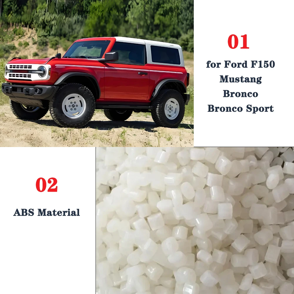 Rear Trunk Logo Decorative Cover for Ford F150 Mustang Bronco Bronco Sport Car Exterior Accessories Small Size American Flag ABS
