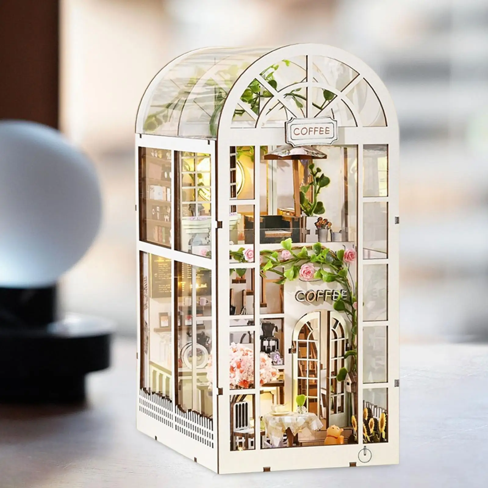 

DIY Bookend Kit Artwork 3D Wooden Puzzle Bookend for Desk Bookshelf Office