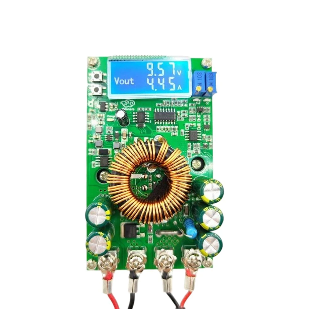 

Регулируемый понижающий преобразователь напряжения 20А с постоянным напряжением и постоянным током, модуль с двойным ЖК-дисплеем