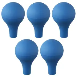 5Pcs Reusable Blue Pipette Rubber Bulb Head Pear Shaped Dropper Rubber Caps Lab Supplies 3/5/10/15/20ml Pipettes
