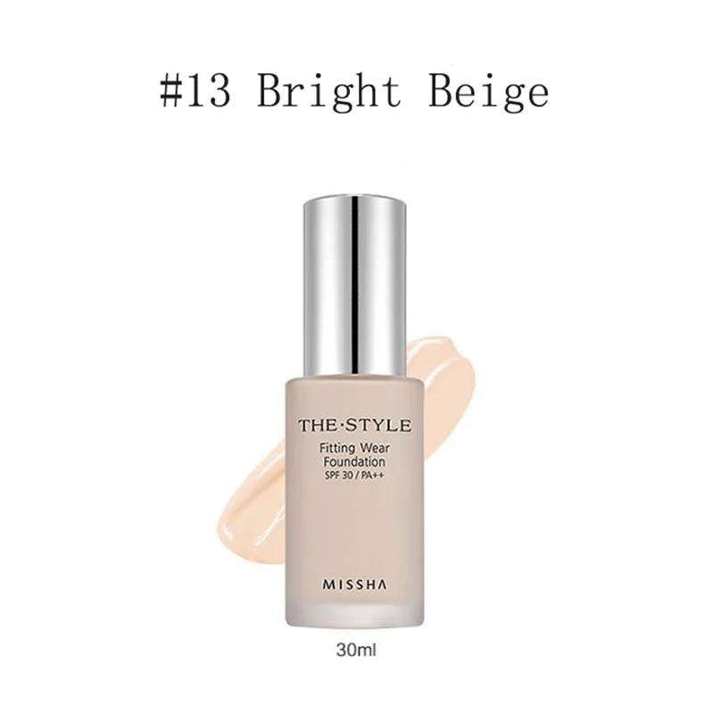 MISSHA The Style Fitting Wear Foundation 30ml Base Face Liquid Cream Full Coverage Concealer Korea Cosmetics EXP2024-08