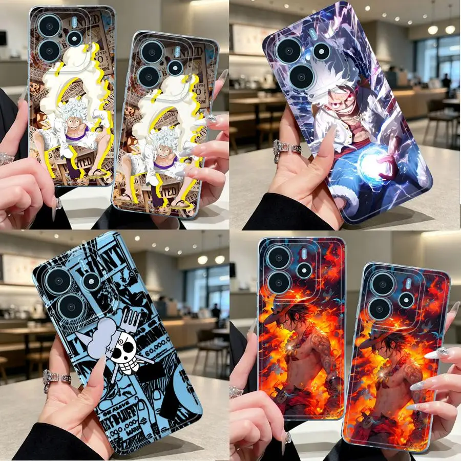 Soft Phone Cover Case for Xiaomi Redmi Note 15 14 Pro Plus Note 13 12 13C 9 10 15Pro 14C A4 11S 11 12S One Piece Ace Luffy 