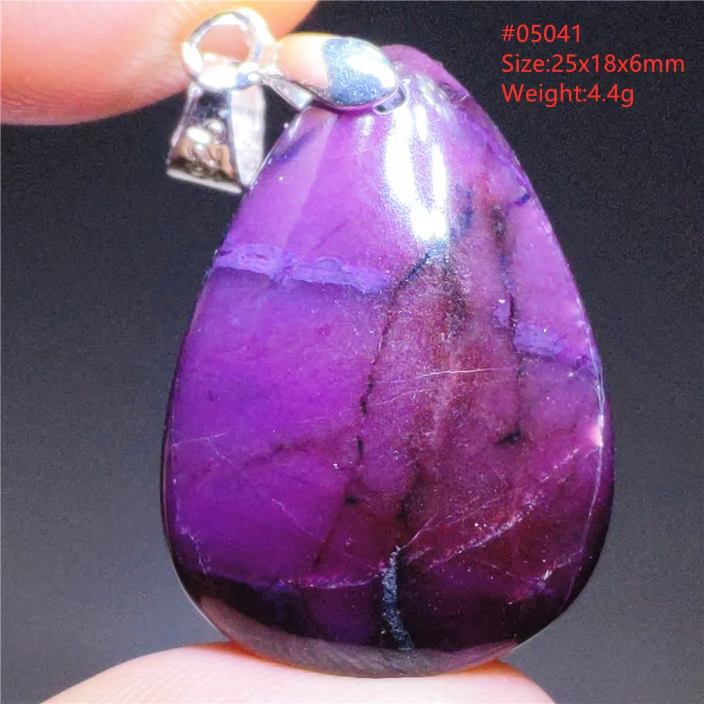 Natural Purple Red Sugilite South Africa Pendant Water Drop Sugilite Women Men 28x20x10mm Reiki Stone Fashion Necklace AAAAA