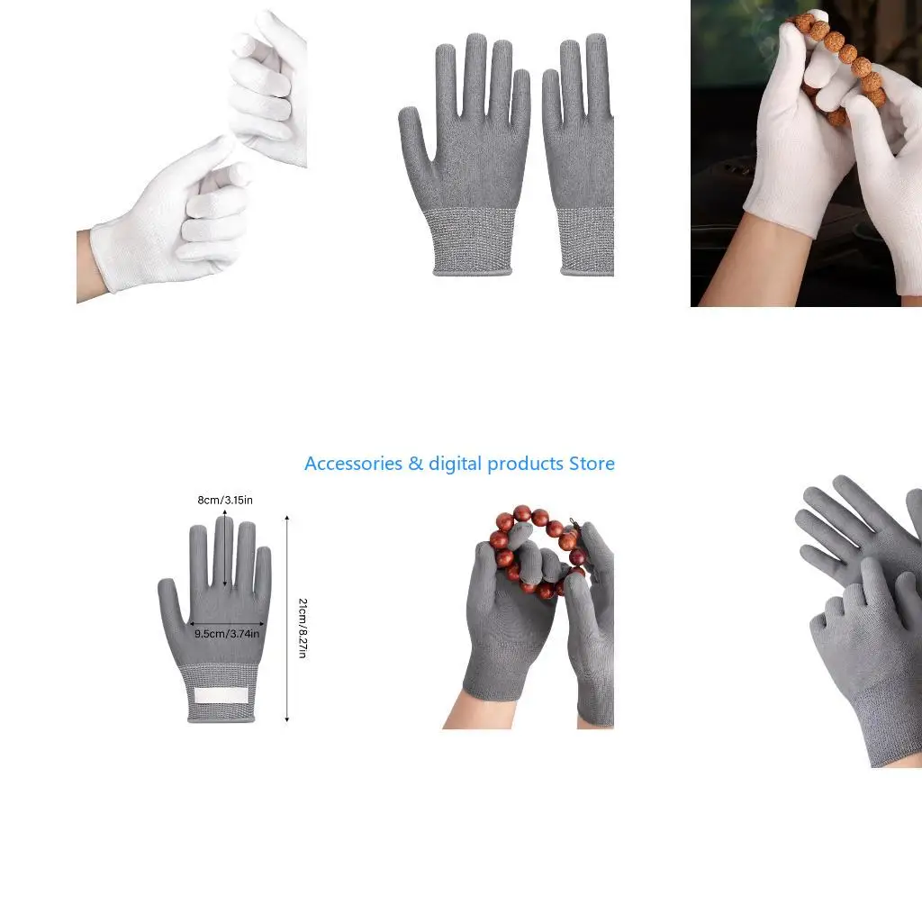 77JD Reusable Sweatproof Polishing Gloves For Wooden Antiques Multiple Stage Polishing Packing Effortlessly Maintenance 2pcs