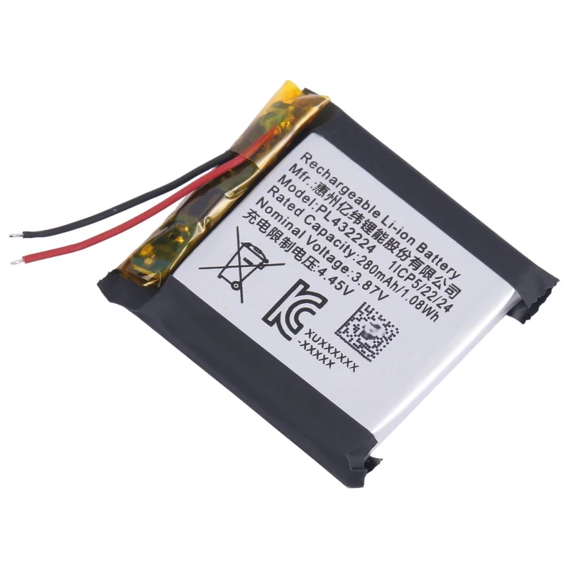 For Amazfit EVE PL432224 280mAh Battery Replacement