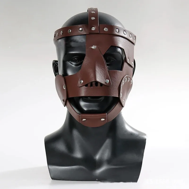 قناع جلدي WWE مقاس قابل للتعديل، أغطية رأس ميك فولي للهالوين، دعائم حفلات تنكرية للرجال والنساء ob;8