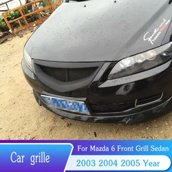 Racing Grill Bumper Carbon Surface Mesh Front Grill Refit Accessories For First Generation Mazda 6 Grills Grille 2003 2004 2005