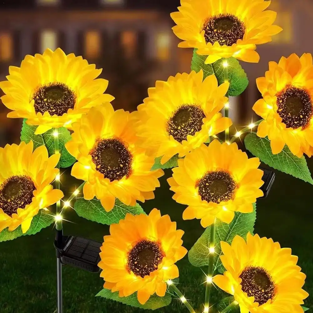 

Outdoor Simulation Sunflower LED Solar Lights Garden Yard Decor Landscape Lamp Waterproof Decorations Flower Light