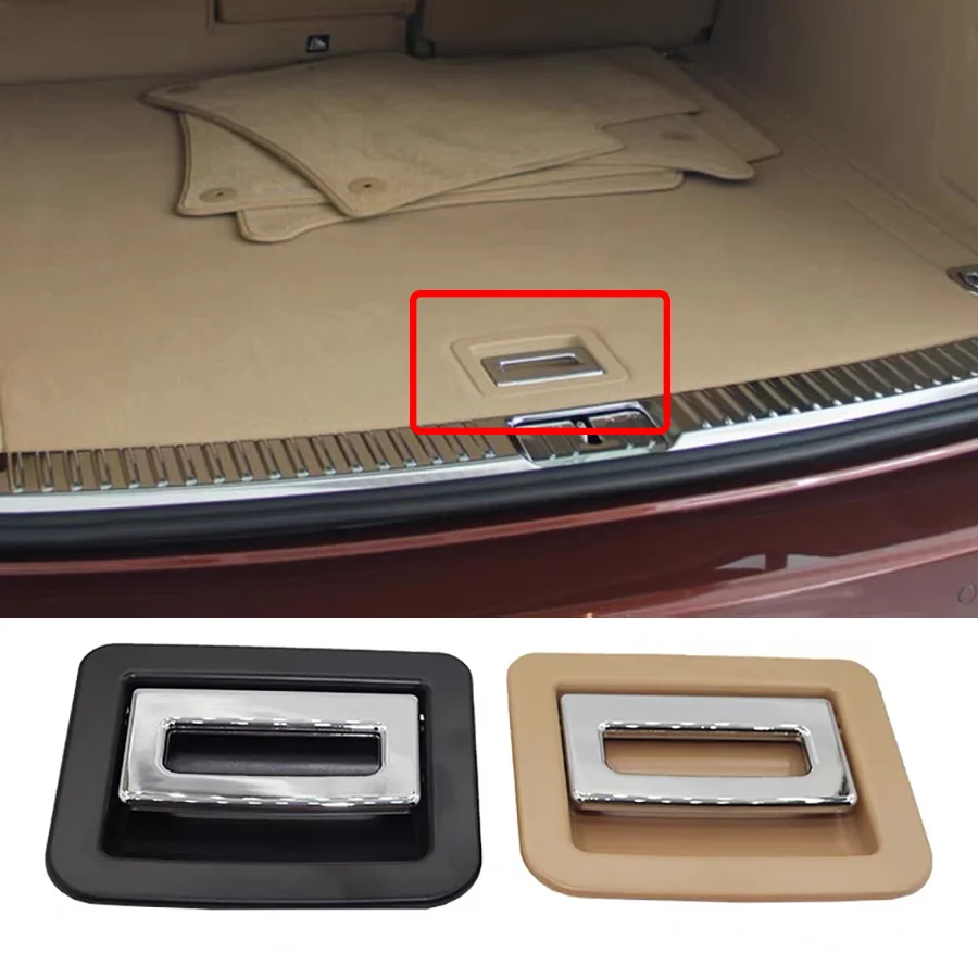 

1Pc Black/Beige Rear Trunk Liner Cargo Boot Carpet Handle Cover For Porsche Cayenne 2011-2017 58551115004H0/958551115001E0