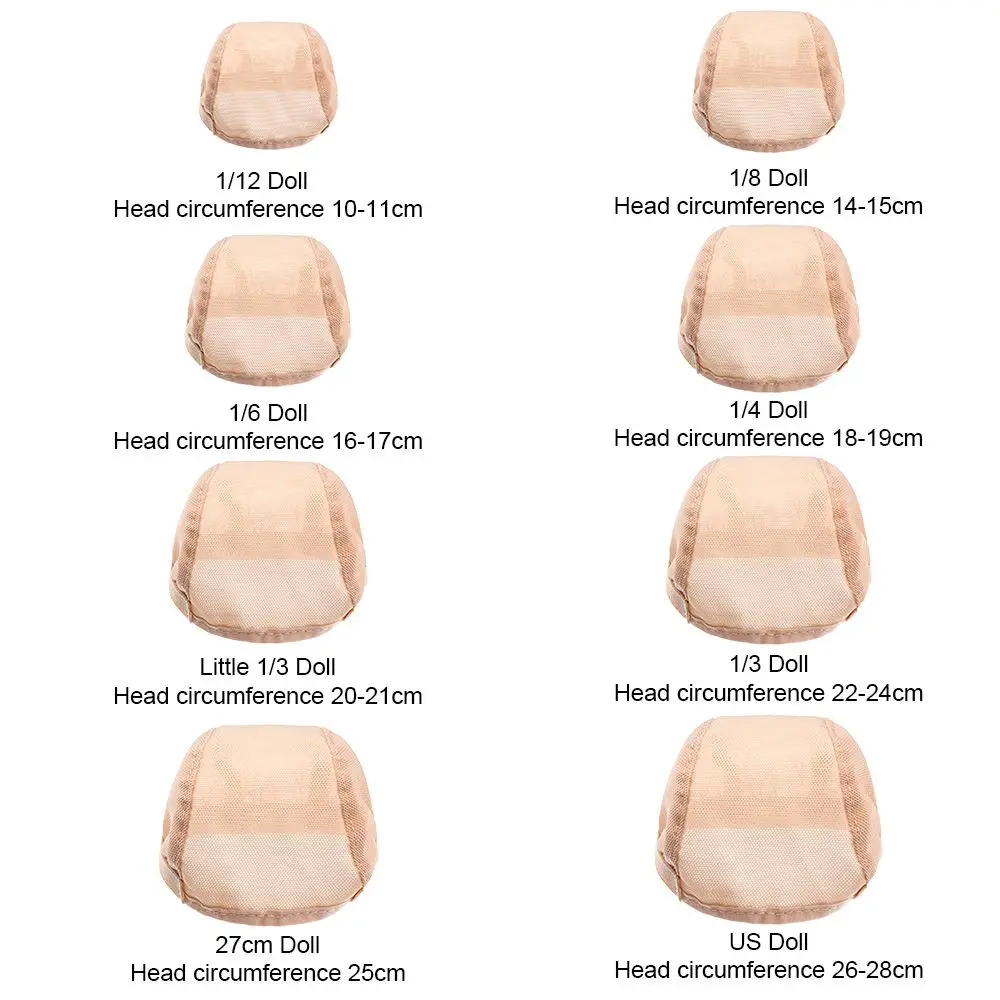 Cute Doll DIY Accessories Fixed Hair Hairnet Net Non-slip Hat Cap Head Headgear for 1/3 1/4 1/6 Doll Wig Toy Dolls Accessories