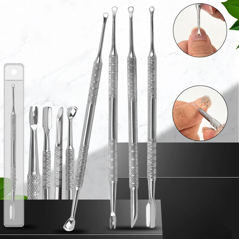 1pc Premium Double-Headed Horseshoe Nail Tool - Stainless Steel Dead Skin Remover & Callus Trimmer, Effortless Beveled Cuticle