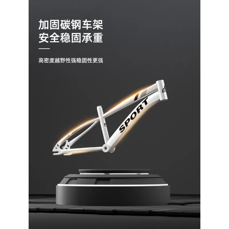 Bicicleta - Bicicleta de montaña de tamaño mediano con frenos de disco dobles y mecanismo de cambio - Bicicleta BMX