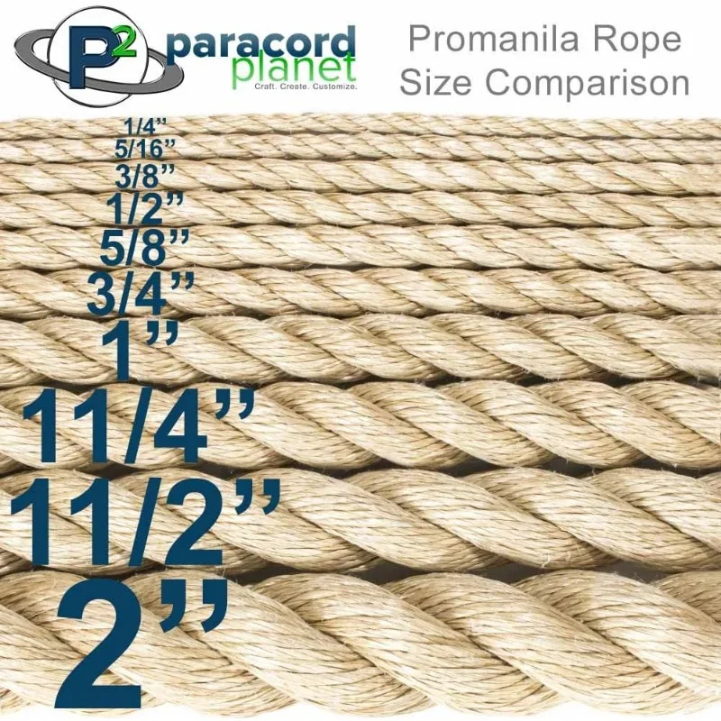 Paracord Planet 3 Strand Twisted ProManila Polypropylene Rope for Landscaping and Nautical – 1 Inch (600 ft)