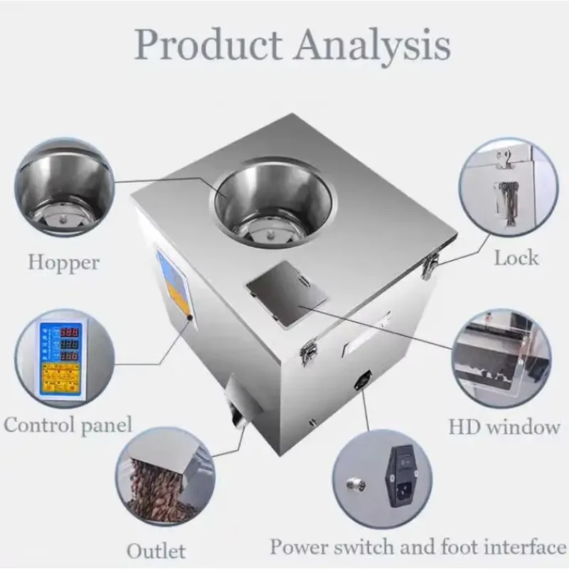 Semi Automatic Weigh Filling Machine Counting Filling Machine Sugar Rice Grain Flour Packing Machine Plastic Paper Pouch
