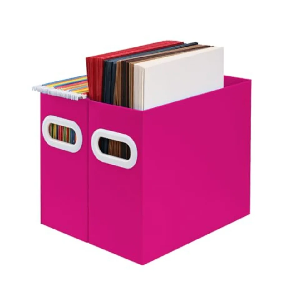 

Hanging File Organizer, Cardboard File Folder Organizer for, Desk Documents Storage Box, Portable File Folder Holder Boxes for