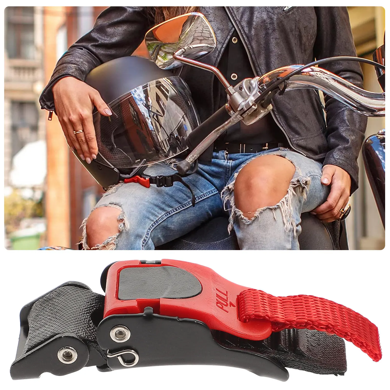Picture 3: 2Pcs Chin Strap Buckle Replacement Motorcycle Quick Release Buckle Motorcycle Accessories Strap Repair Kit