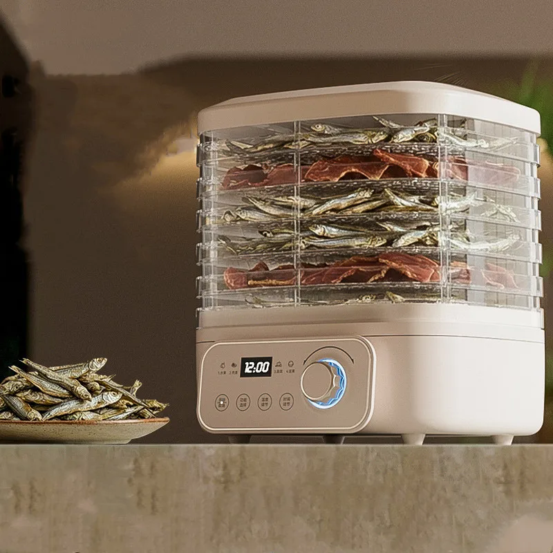 220V Smart Food Dryer 3/6 Layer Visible Home Temperature Controlled Dried Fruit Machine Pet Meat Air Dryer Food Freeze Dryer