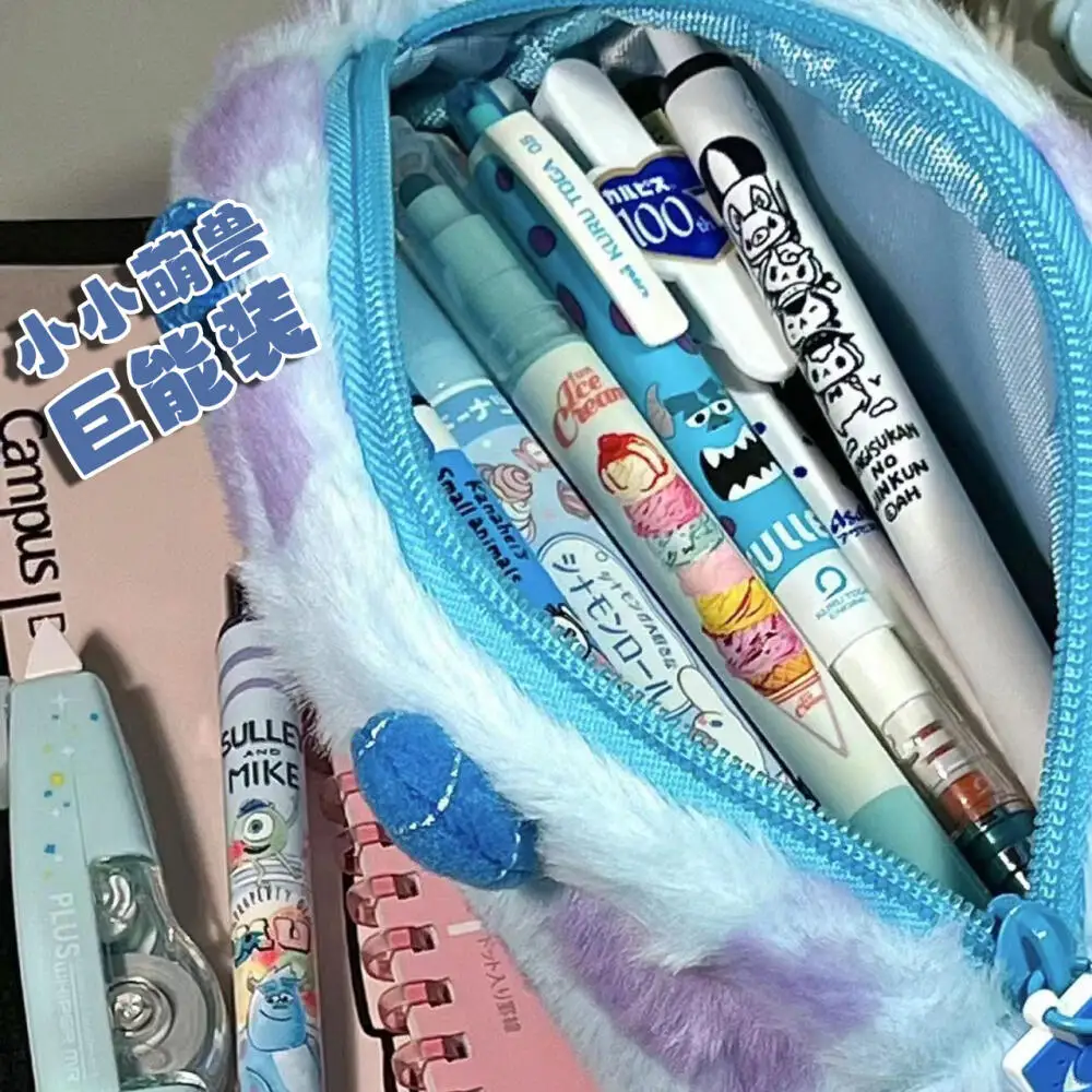 Disney Monsters University James P.sullivan Astuccio morbido in peluche Portamonete Portaoggetti per cancelleria Regalo di ricompensa per studenti con cerniera singola