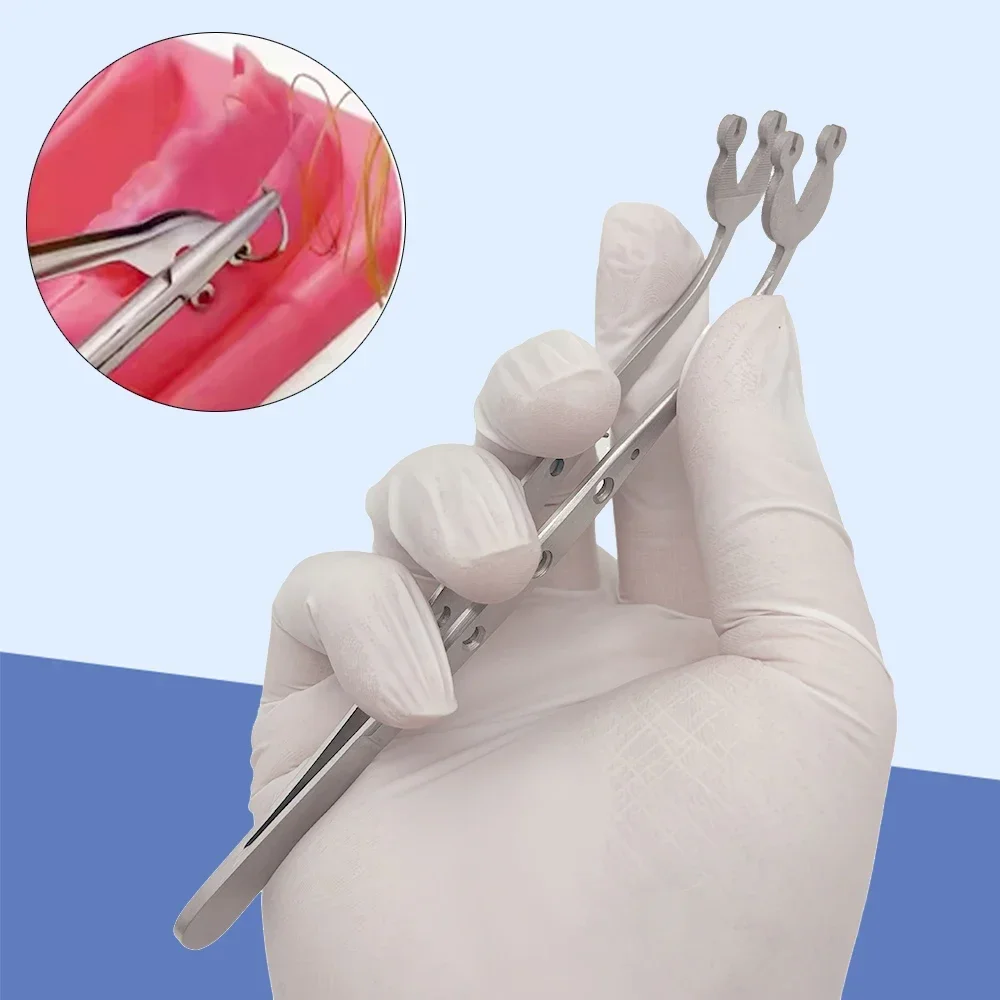 

Stainless Steel Dental Slots Surgical Stitching Tweezer Cotton Dressing Forcep Slots Surgical Needle Tweezers Tools