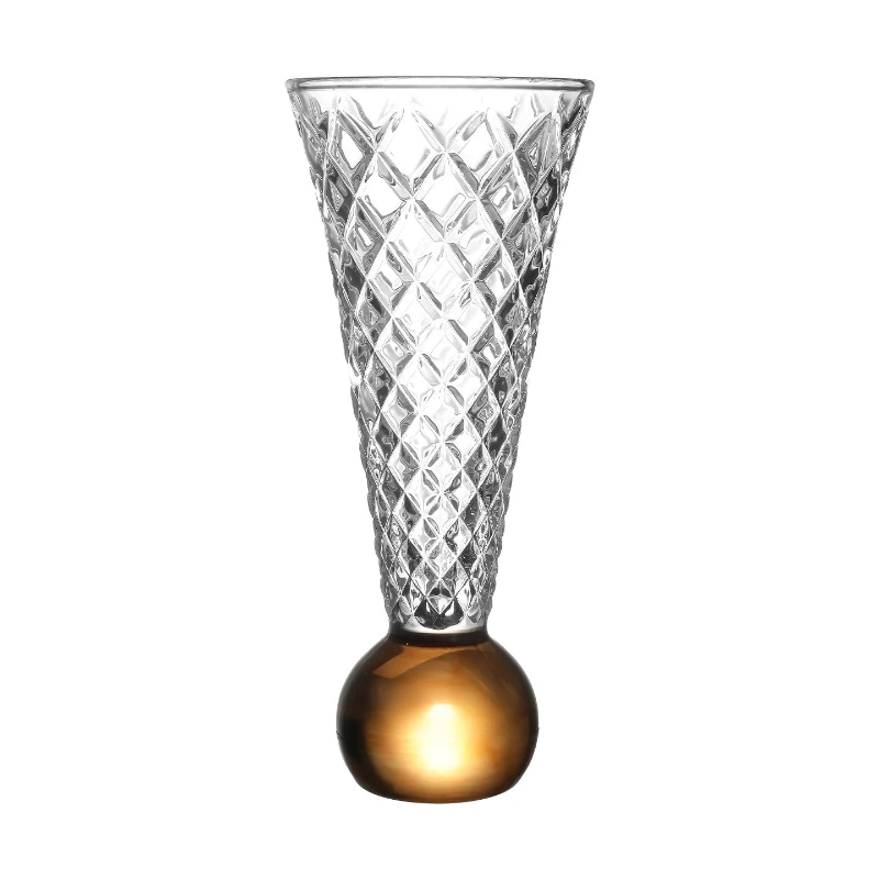 

LMM niche creative crystal glass cocktail high value round ball champagne glass
