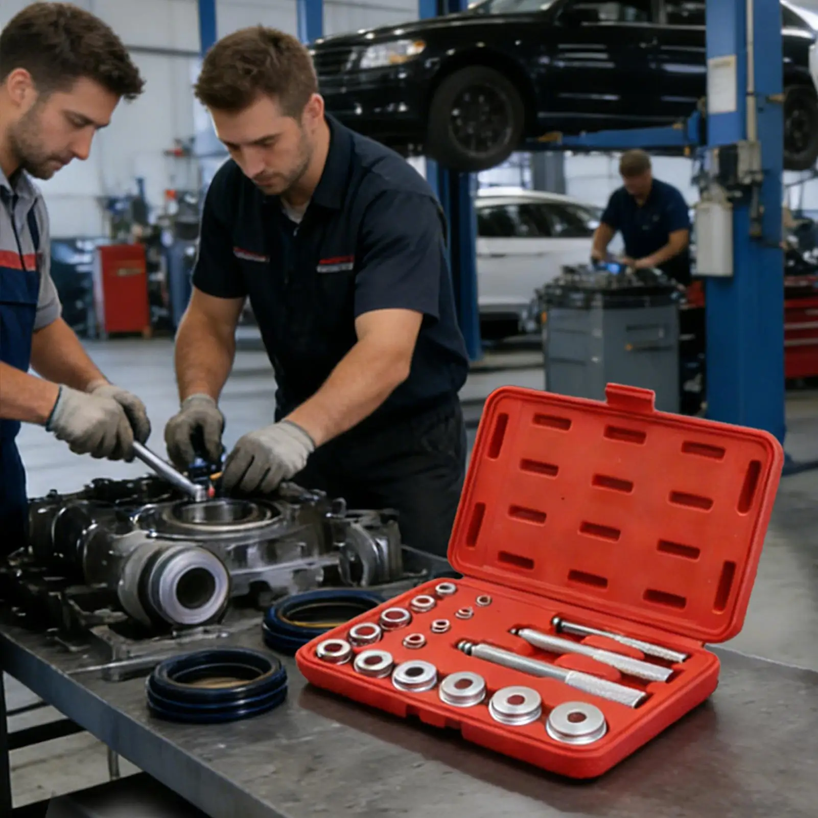 

Bearing Race Seal Driver Installer Rust-Proof Precision Sizing Auto Bearing Race Seal Driver Installer Set For Garage Repair