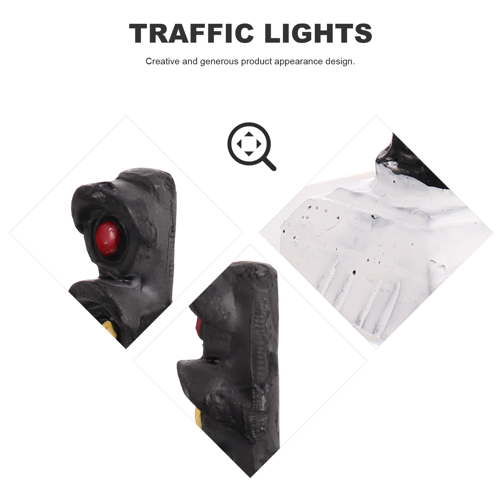 

3 PCS Decoration Traffic Light Ornaments Crosswalk Signal Model Decorate Mini Black Simulation Scene Toys Child