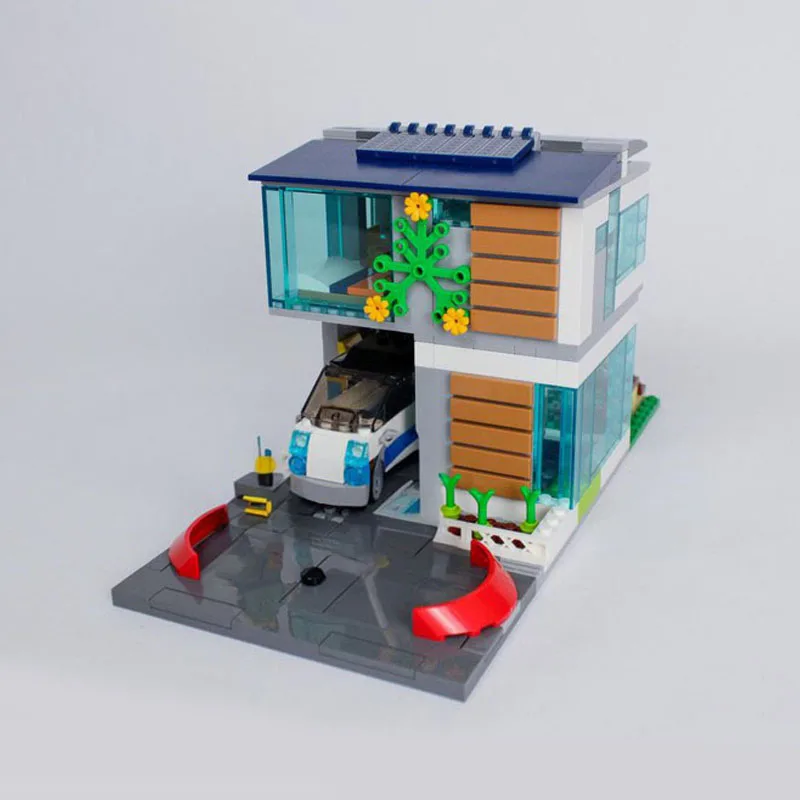 385pcs MOC Family House Modular Alt Build Warm Scene Creative Assembly DIY Building Blocks Model Gift