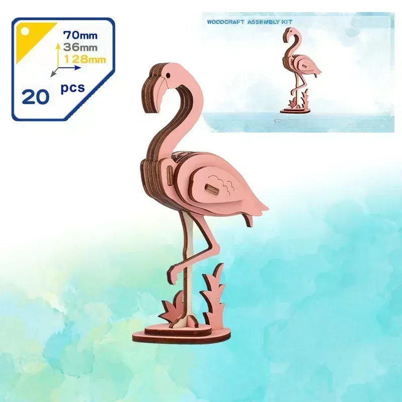 Kits de construcción de modelos de dinosaurios de madera, Mini modelo de bicicleta de madera 3D DIY, juguetes para niños, Kit de montaje de accesorios artesanales