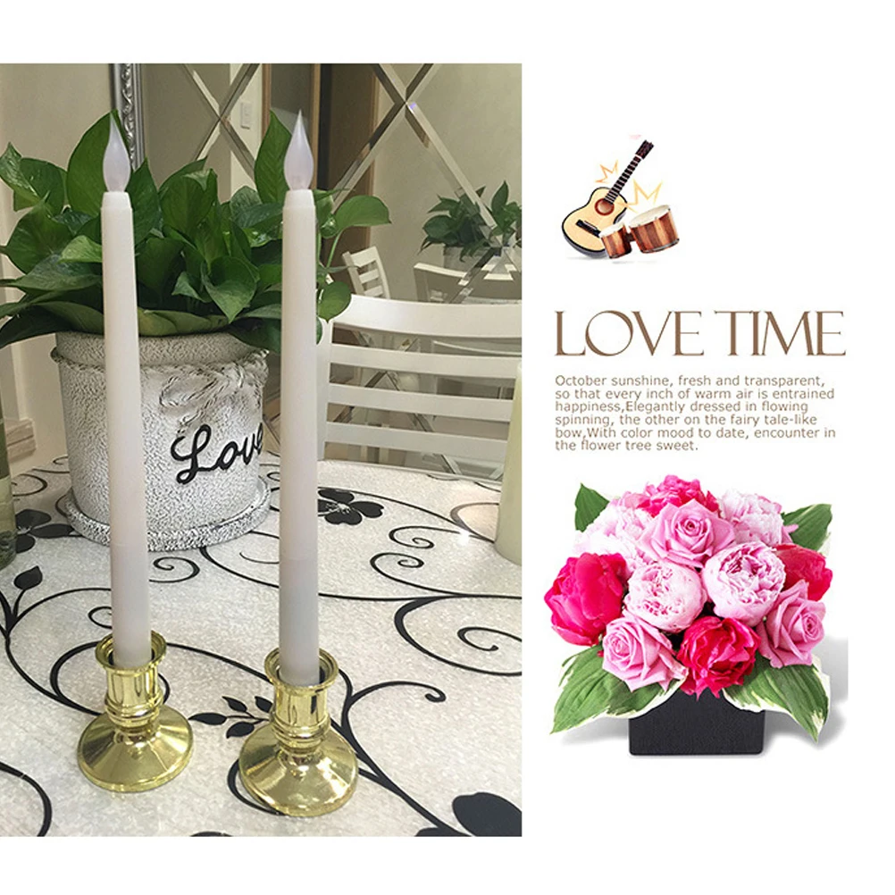 

5 pcs LED Electronic Light Flameless Candles Home Party Wedding Decor Restaurant Lamp White Golden Remote Control