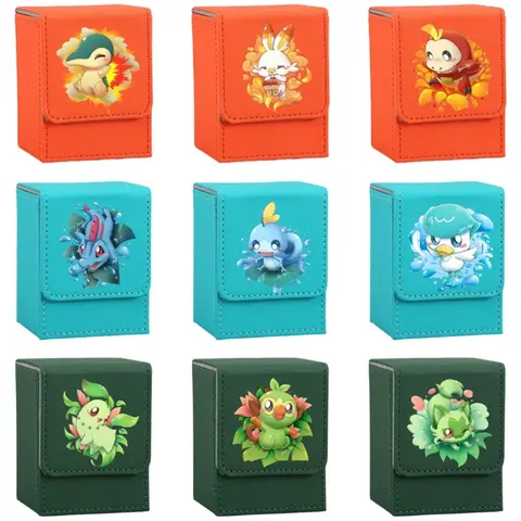 치코리타 카드 케이스 고산케 Ptcg 신다킬 스콜버니 푸에코코 DIY 가죽 액션 피규어, 애니메이션 게임 컬렉션 보관함