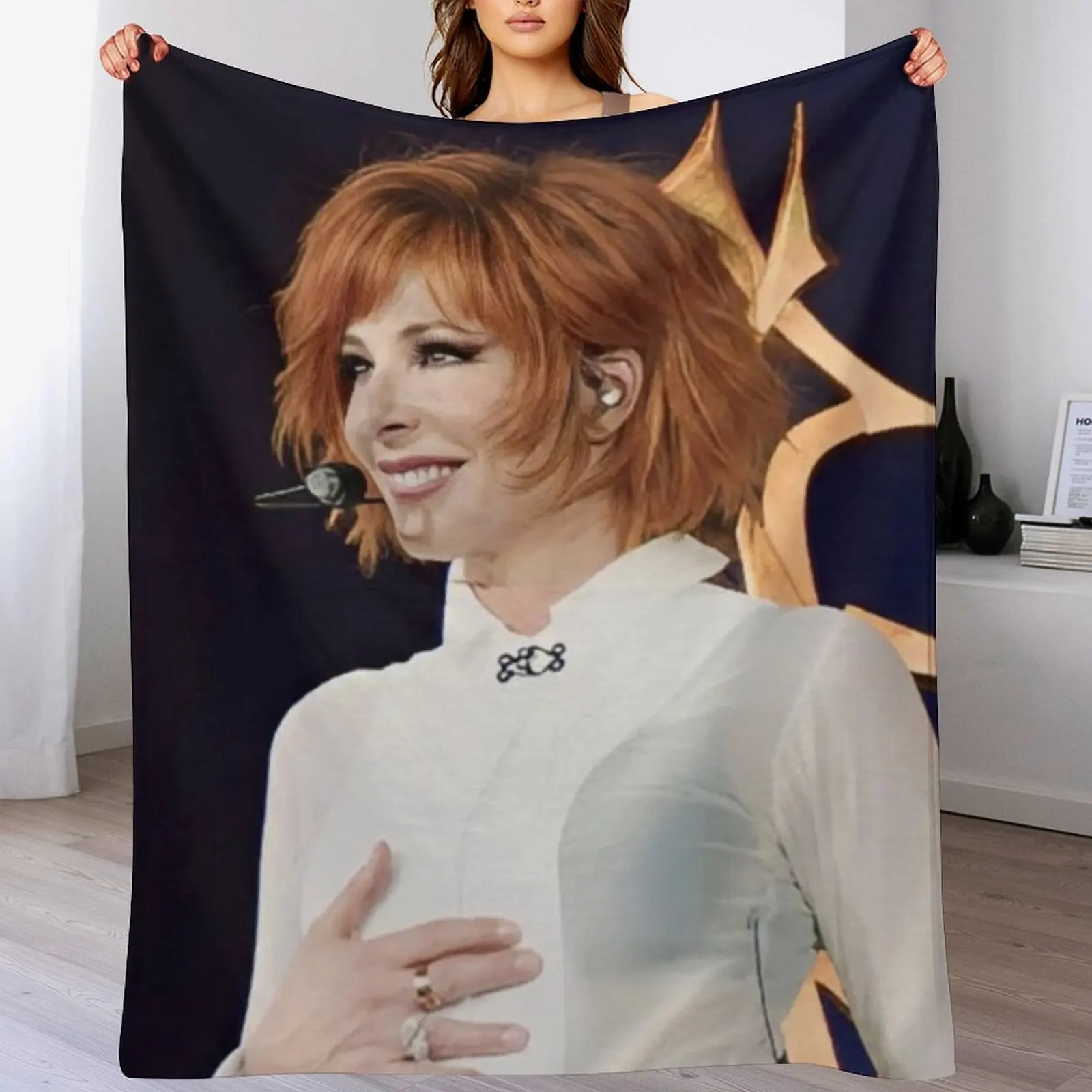 

Mylene Farmer Nevermore 2024 Throw Blanket Picnic Quilt blankets ands Moving Blankets