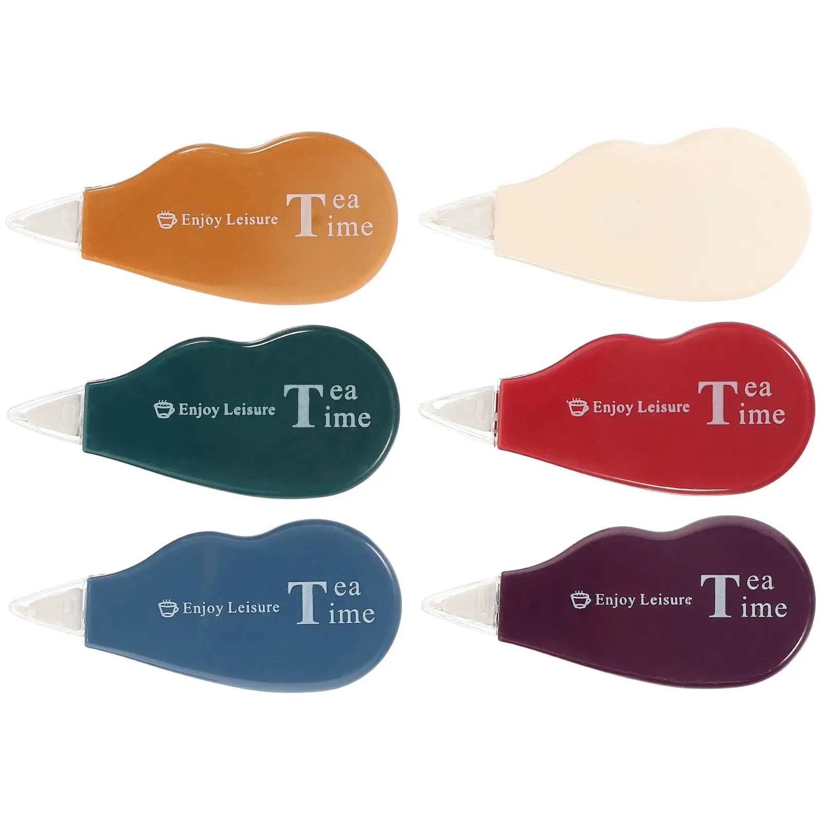 

6 Pcs Correction Tape Set Large Capacity Vintage Design School Supplies Tape Eraser Stationery Error Fixing Tool