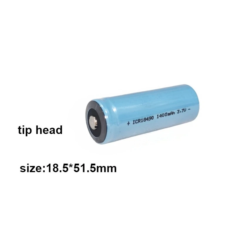 2pcs/lot ICR18490 1400mAh 18490 Rechargeable Lithium Battery 3.7V 18500 Replacement Battery
