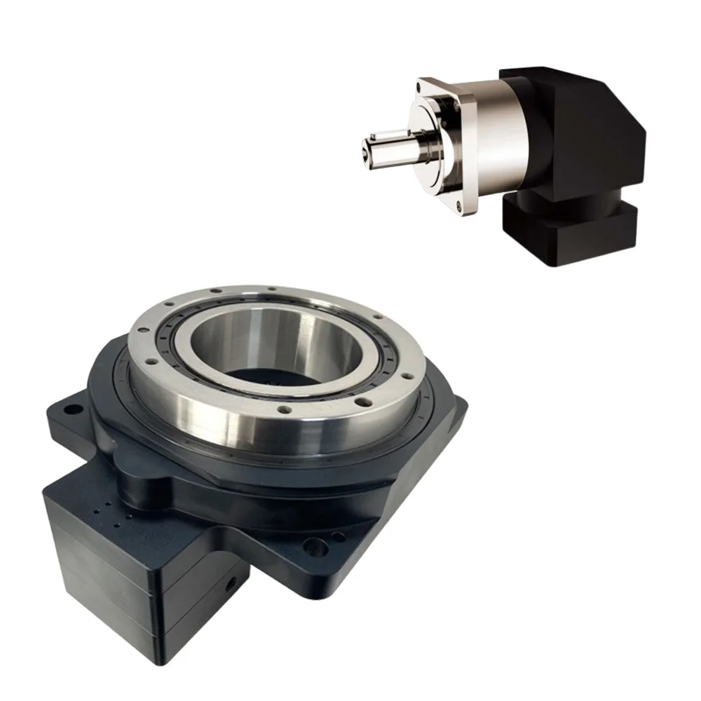 4th Axis Tilting Rotary Table For Production Line Milling Machine CNC Hollow Multi-Spindle With Motor Helical Transmission Gear
