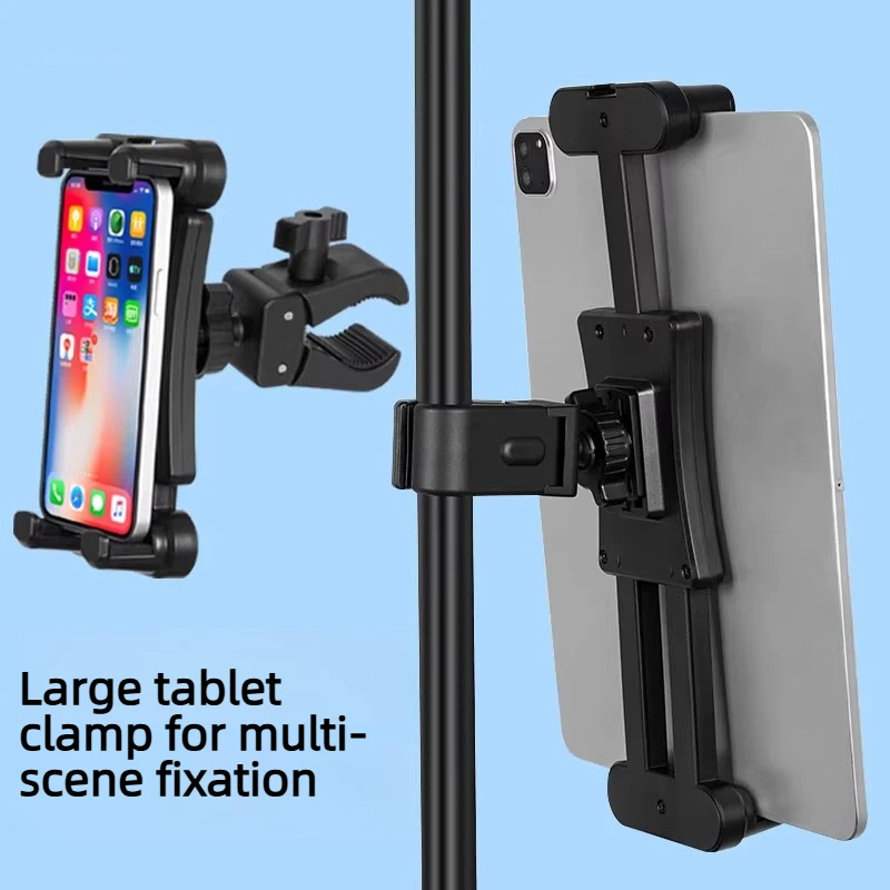 Verstellbarer Tablet- und Handyhalter mit Clip, Super-Klemme für iPad und iPhone, 4,7-15 Zoll Tablets und Smartphones, Erweiterung