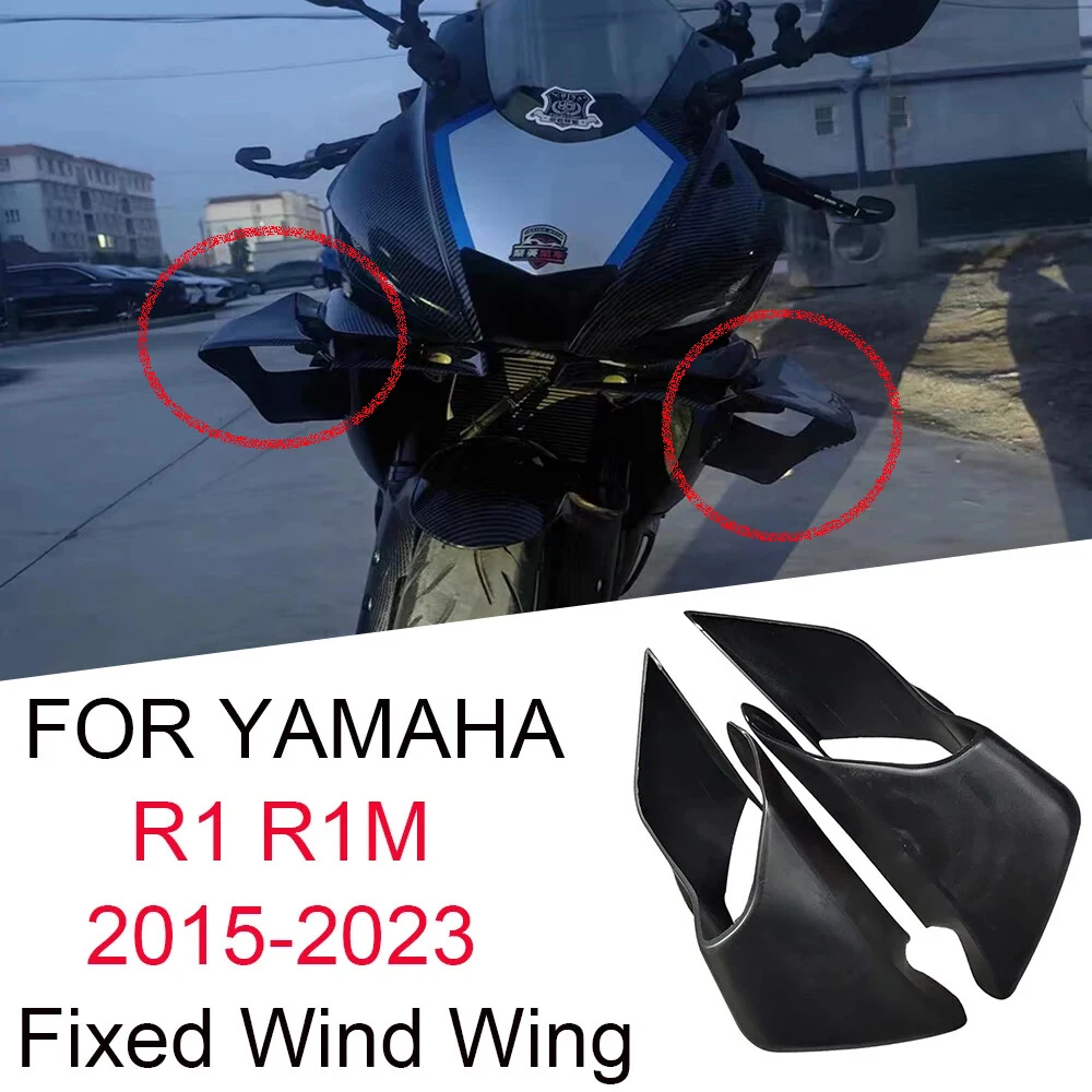 

R1 R3 R25 Winglet for Yamaha YZF-R1 YZF-R1M R3 R25 2015-2023 Fixed Wind Wing R1M 2021+ Motorcycle Fairing Shell Accessories