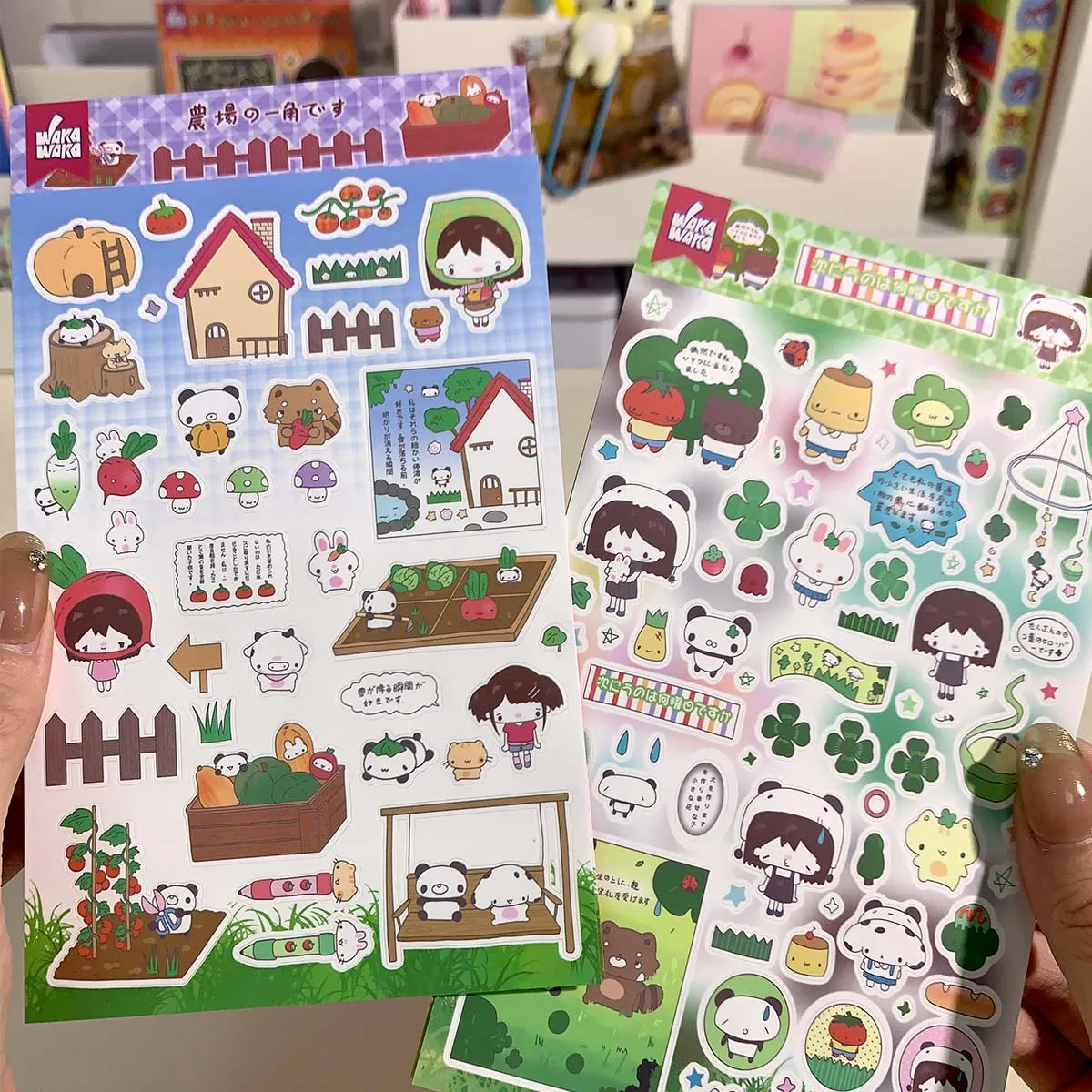 WAKAWAKA Moe stiker Decal desain untuk Scrapbooking karakter Kawaii alat tulis dekoratif stiker DIY seni kerajinan Album