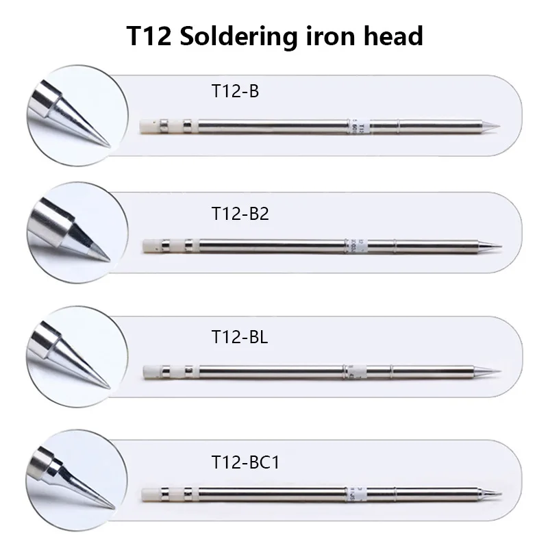 T12 Electric Soldering Iron Tips Kit T12-K B2 BC2 C4 ILS JL02 D24 for Hakko FX951 FX-952 STC AND STM32 OLED Soldering Station