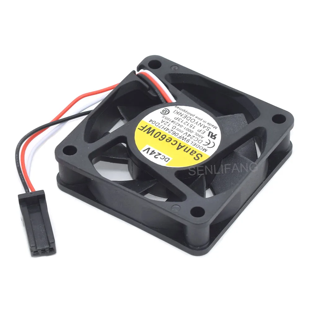 Brand New 6CM Square Fan 9WF0624H7D04 A90L-0001-0423#105S For SANYODENKI 60*60*15MM Cooling DC24V 0.12A 3Lines