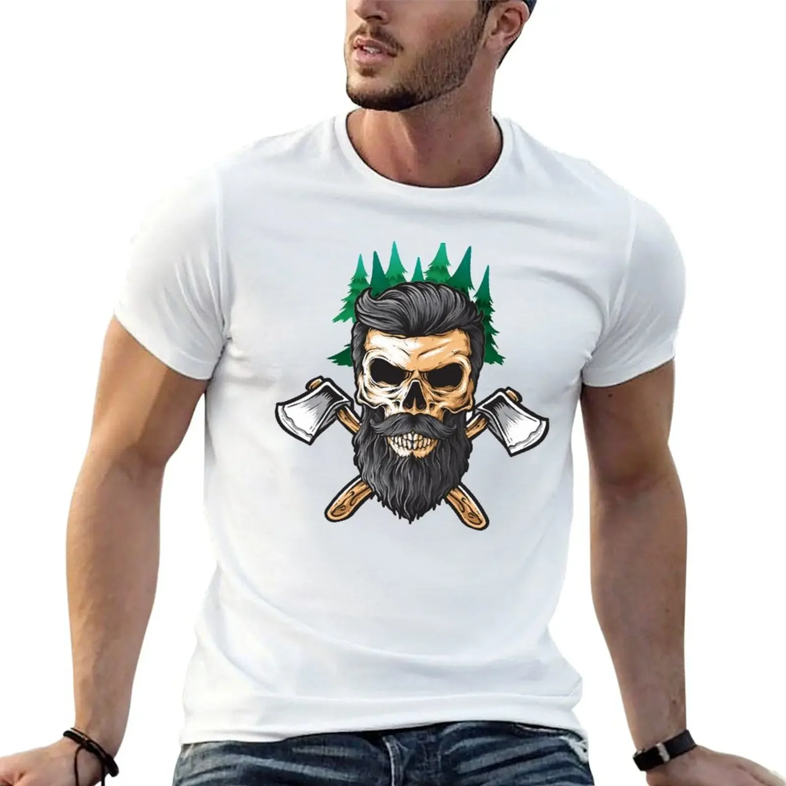 Run Forest Run Lumberjack Chainsaw T-Shirt anime stuff cheap stuff sublime for a boy mens fashion